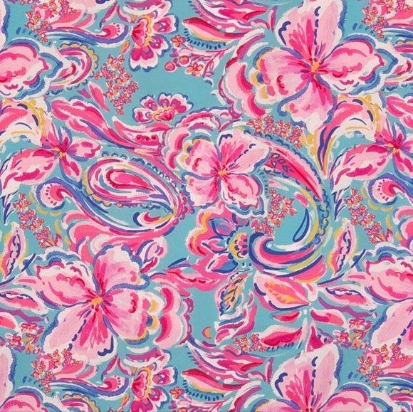 Stella Parker Pink & Blue Full Bloom Pattern Scalloped Hem Skort Size XL NWOT - Picture 4 of 5